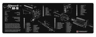 BECK TEK, LLC (TEKMAT) Tekmat Armorers Bench Mat - 12"x36" Ar-10 Black Gun Care