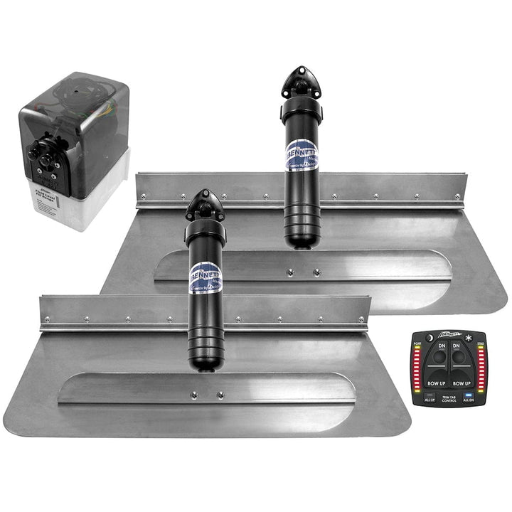 Bennett Marine Bennett Marine 24x12 Hydraulic Trim Tab System w/One Box Indication Boat Outfitting