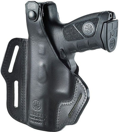 Beretta Beretta Holster Apx Belt Slide - Thumb Break Rh Leather Black Holsters And Related Items