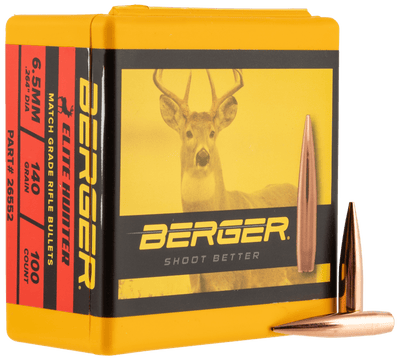Berger Bullets Berger 6.5mm 140g Elite Hunter 100ct Reloading
