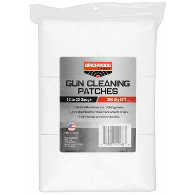 Birchwood Casey Birchwood Casey Cleaning Patch Square 3 In. .50 Cal./20 & 12 Ga. 300 Pk. Cleaning Equipment