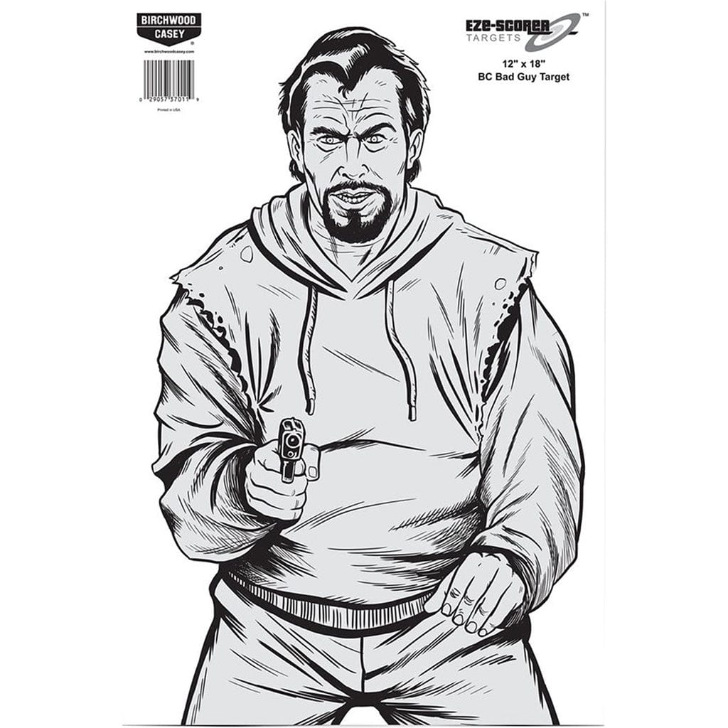 Birchwood Casey Birchwood Casey Eze-scorer Target Bad Guy 12x18 In. 10 Pk. Targets And Traps