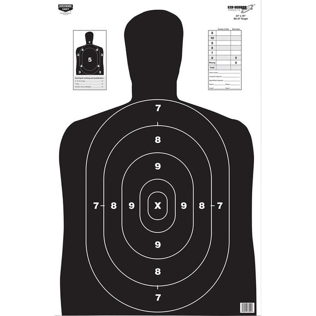 Birchwood Casey Birchwood Casey Eze-scorer Target Bc-27 Black 23x35 In. 5 Pk. Targets And Traps