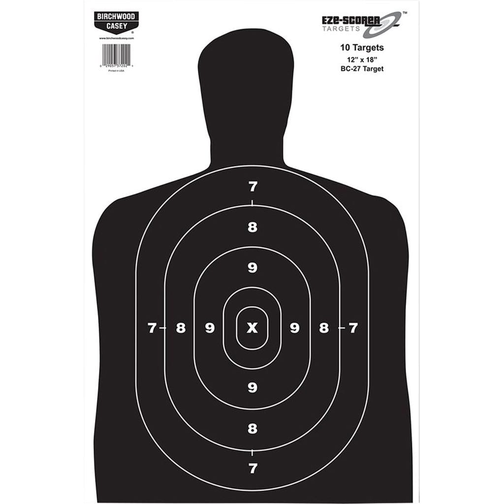 Birchwood Casey Birchwood Casey Eze-scorer Target Bc-27 Silhouette 12x18 In. 10 Pk. Targets And Traps