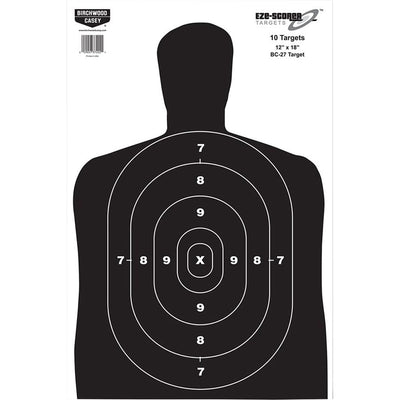 Birchwood Casey Birchwood Casey Eze-scorer Target Bc-27 Silhouette 12x18 In. 10 Pk. Targets And Traps