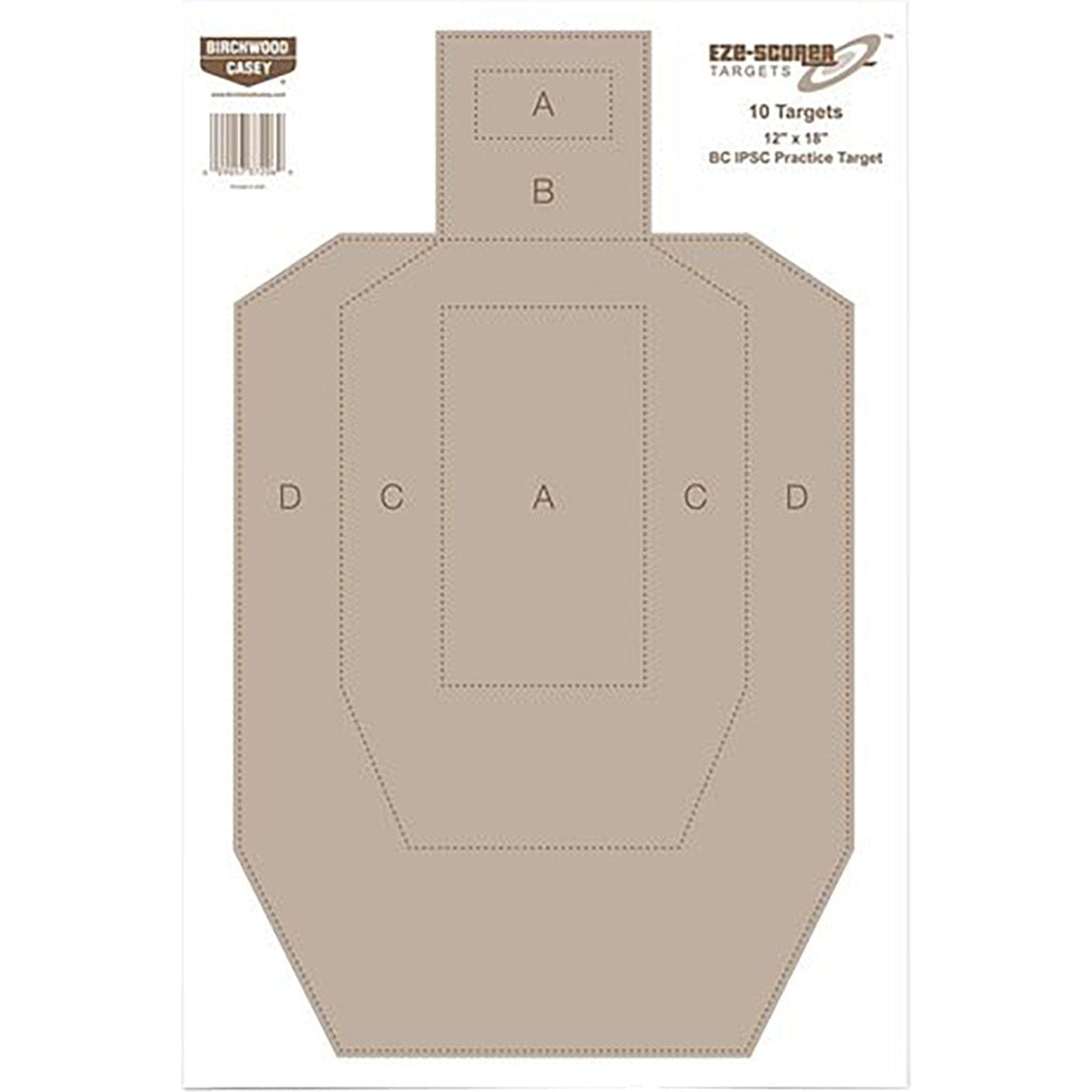 Birchwood Casey Birchwood Casey Eze-scorer Target Ipsc Practice Paper 12x18 In. 10 Pk. Targets And Traps