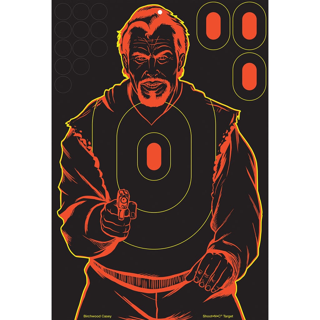 Birchwood Casey Birchwood Casey Shoot-n-c Target 12x18 In. Bad Guy Silhouette 5 Pk. Targets