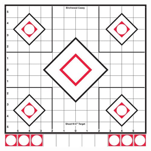 Birchwood Casey Birchwood Casey Shoot-n-c Target 8 In. Black/white Sight-in 5 Pk. Targets And Traps