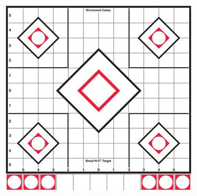 Birchwood Casey Birchwood Casey Shoot-n-c Target 8 In. Black/white Sight-in 5 Pk. Targets And Traps