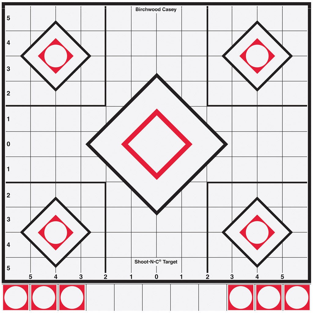 Birchwood Casey Birchwood Casey Shoot-n-c Target 8 In. Black/white Sight-in 5 Pk. Targets And Traps
