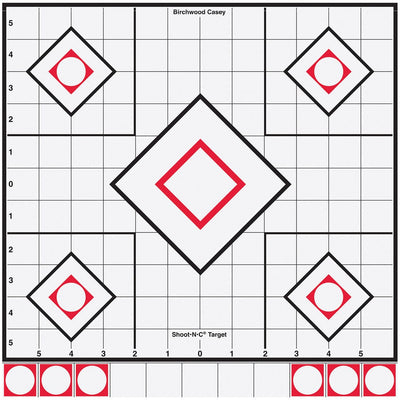 Birchwood Casey Birchwood Casey Shoot-n-c Target 8 In. Black/white Sight-in 5 Pk. Targets And Traps