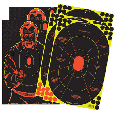 Birchwood Casey Birchwood Casey Shoot-n-c Target Combo Set 12x18 In. Bad Guy Silhouette And Handgun Trainer Targets