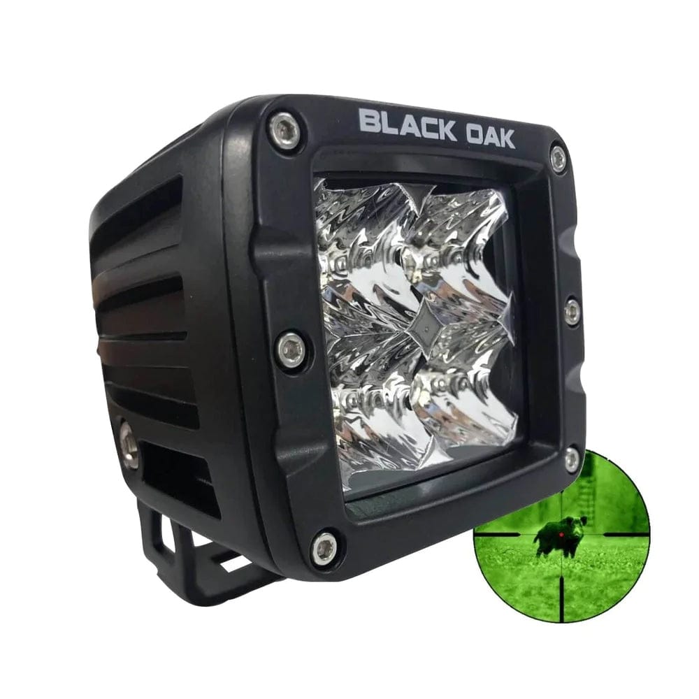 Black Oak LED Black Oak Pro Series Infrared 2" 850nm Flood Pod Light - Black Lighting