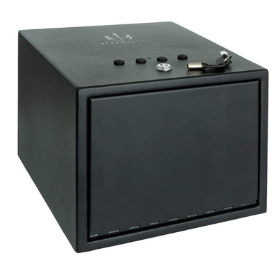 Blackheart Blackheart Double Gun Hard Pistol Vault W/ Shelf Black Gun Storage