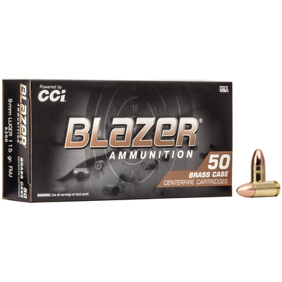 Blazer Ammunition Blazer Brass 9mm 115gr Fmj 50/1000 Ammunition