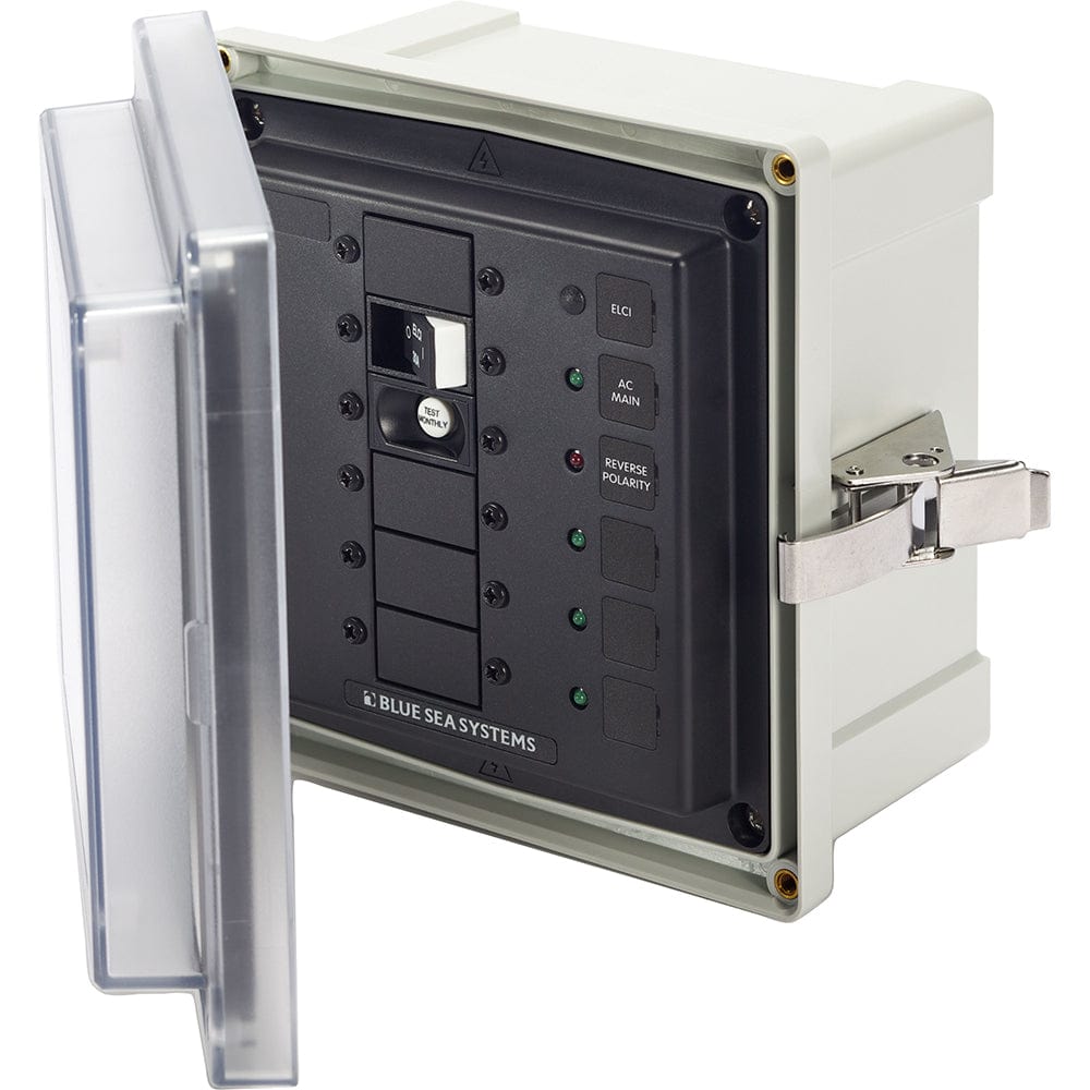 Blue Sea Systems Blue Sea 3116 - SMS Panel Enclosure w/ELCI (30A) and 3 Blanks - 120V Electrical