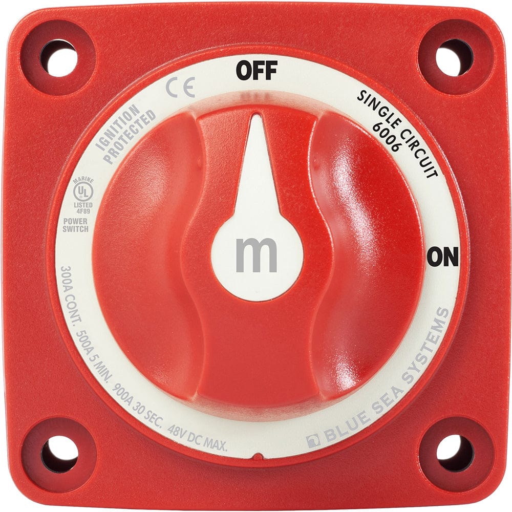 Blue Sea Systems Blue Sea 6006 m-Series (Mini) Battery Switch Single Circuit ON/OFF Red Electrical