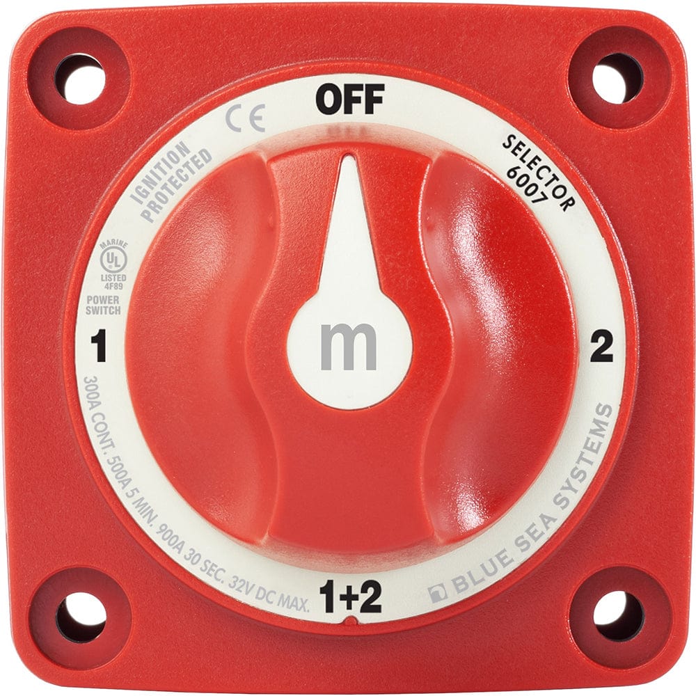 Blue Sea Systems Blue Sea 6007 m-Series (Mini) Battery Switch Selector Four Position Red Electrical