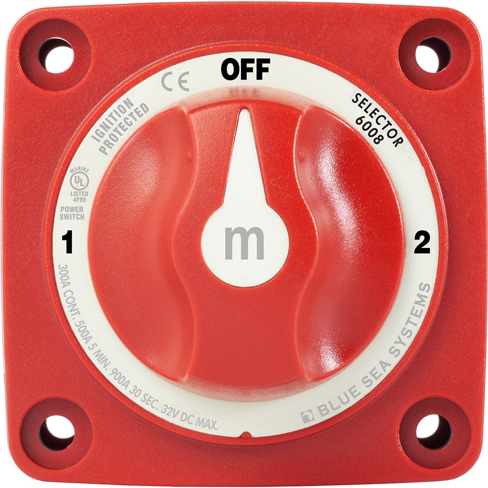 Blue Sea Systems Blue Sea 6008 M-Series Battery Switch 3 Position - Red Electrical
