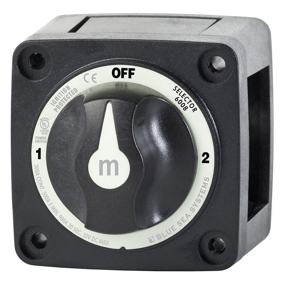 Blue Sea Systems Blue Sea 6008200 m-Series Selector 3 Position Battery Switch - Black Electrical