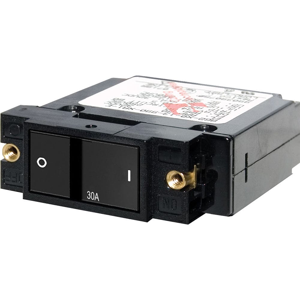Blue Sea Systems Blue Sea 7406 Single Pole Small Case 2" Flat Rocker Circuit Breaker  -  30 Amp Electrical