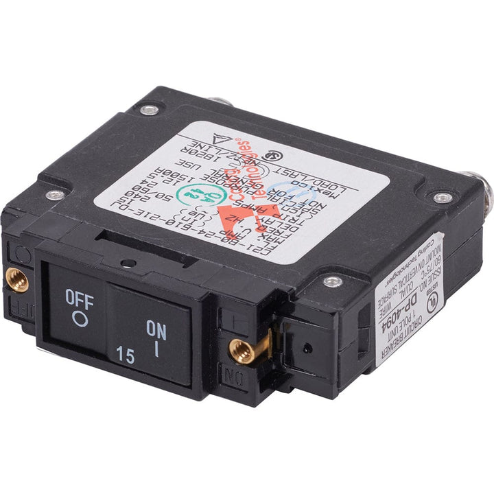 Blue Sea Systems Blue Sea 7456 UL-489 Circuit Breaker - 15A Flat Rocker Electrical