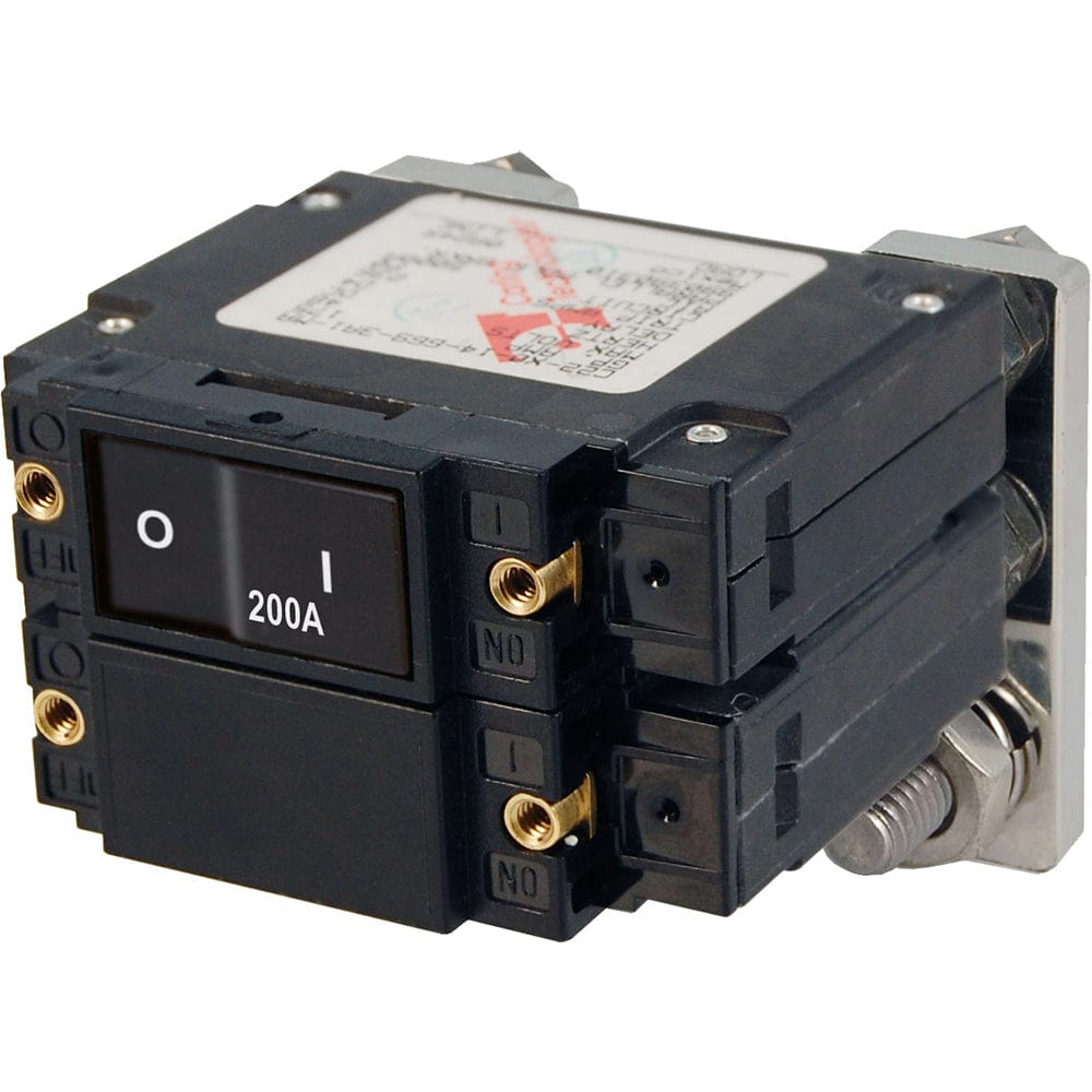 Blue Sea Systems Blue Sea 7476 C - Series Flat Circuit Breaker, Single and Double Pole  -  200 Amp Electrical