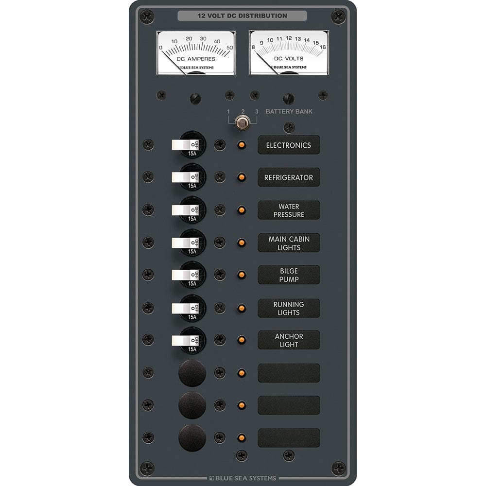 Blue Sea Systems Blue Sea 8082 DC 10 Position Toggle Branch Circuit Breaker Panel Electrical