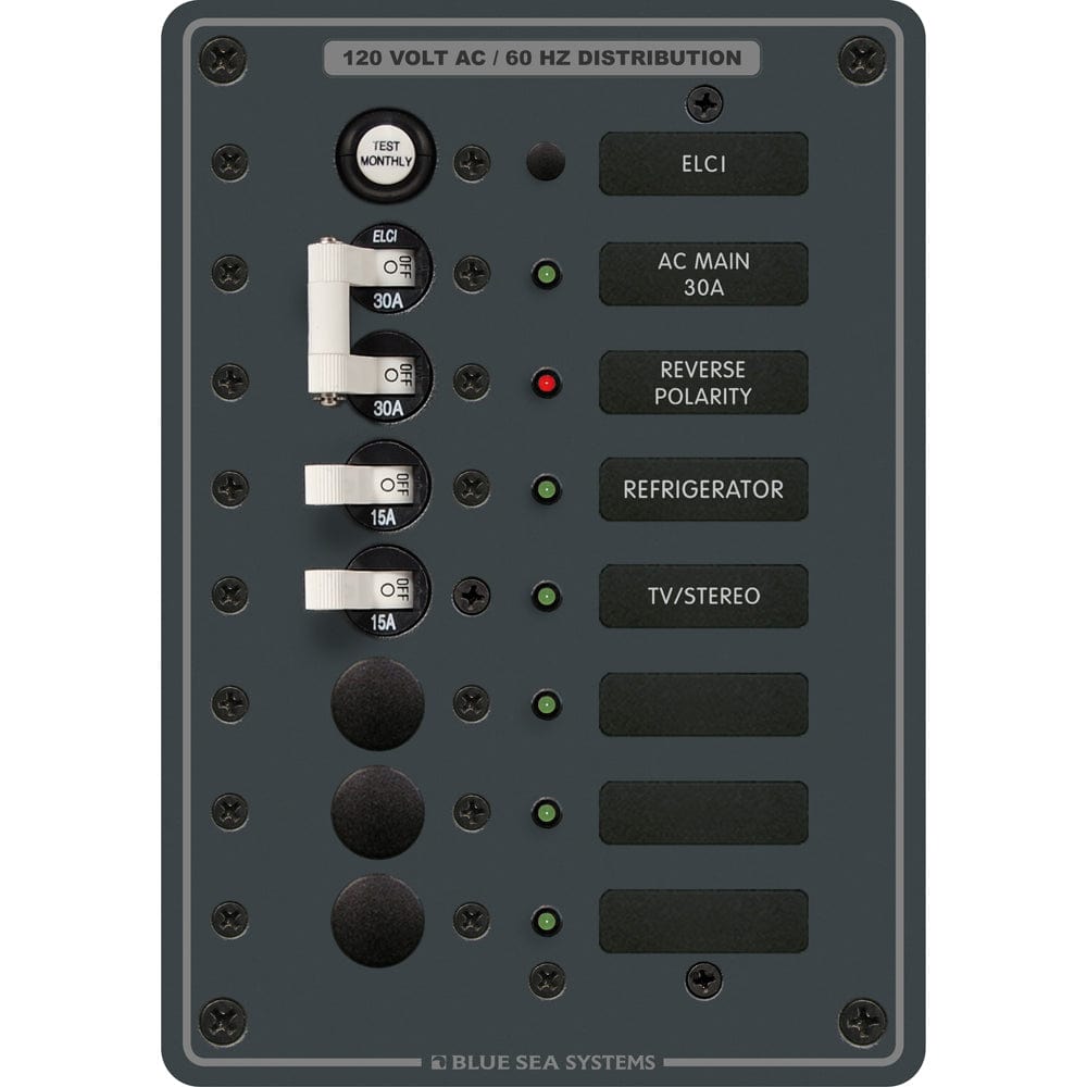 Blue Sea Systems Blue Sea 8101 ELCI GFCI Panel AC 5 Position Electrical