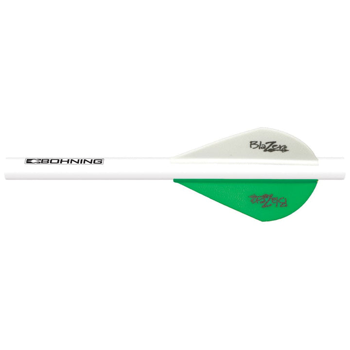 Bohning Bohning Blazer Quikfletch Neon Green/white 6 Pk. Archery Accessories