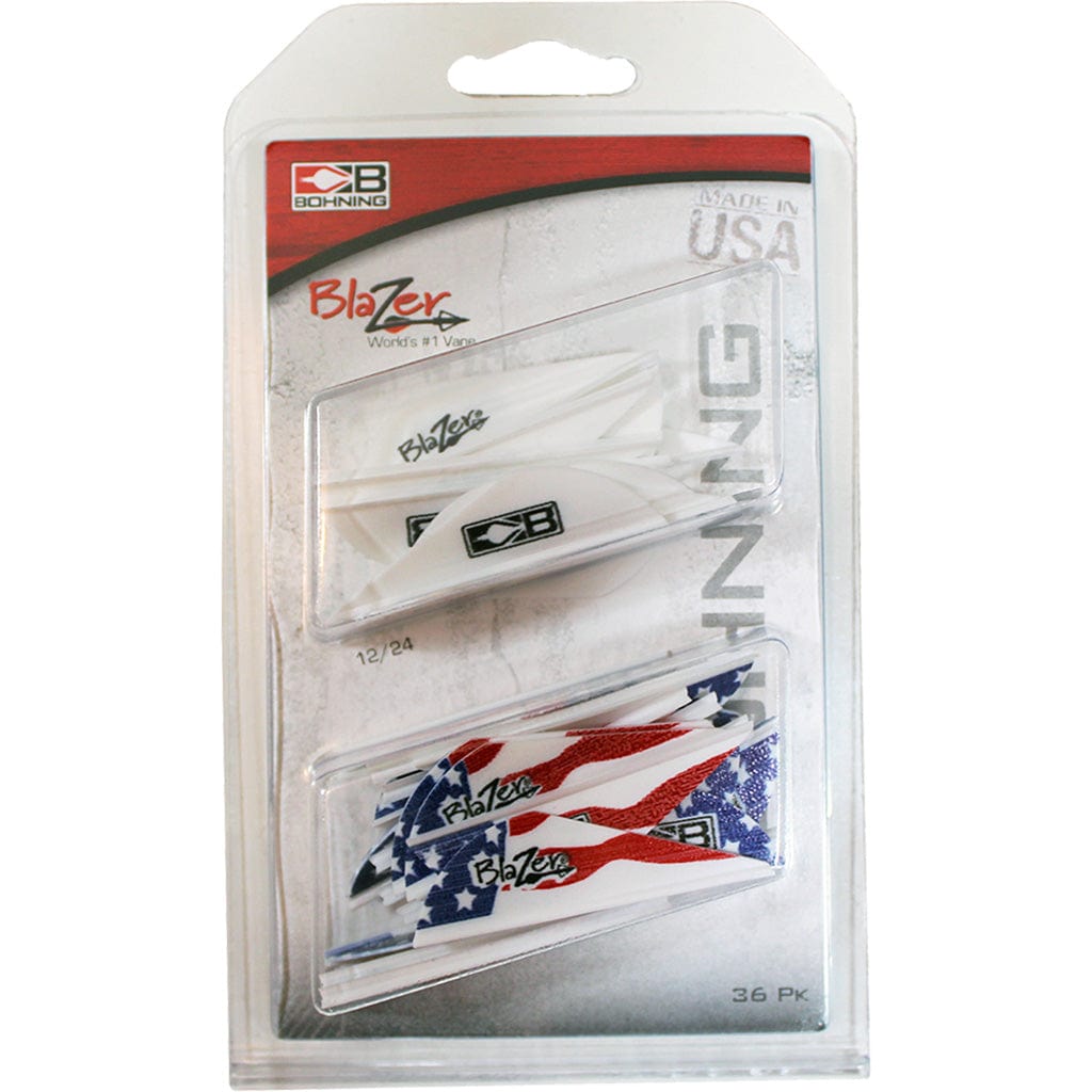 Bohning Bohning Blazer Vane Combo White/american Flag 36 Pk. Fletching Tools and Materials