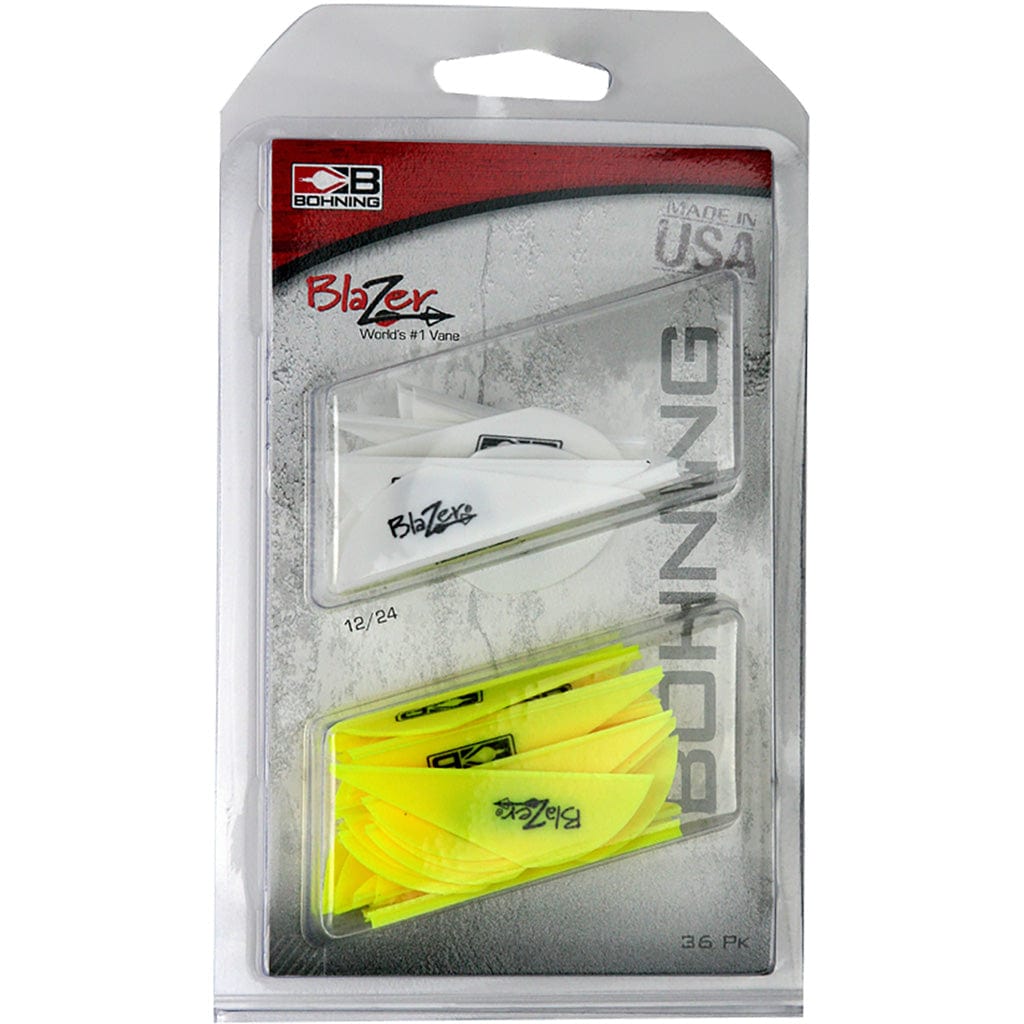 Bohning Bohning Blazer Vane Combo White/neon Yellow 36 Pk. Fletching Tools and Materials