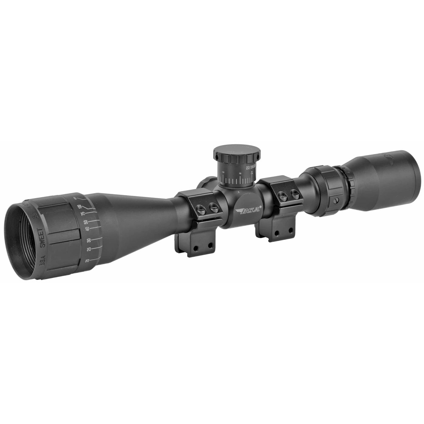 BSA BSA Optics Sweet .22 4X-12X. 40mm AO Rifle Scope 4-12x40 Optics And Sights