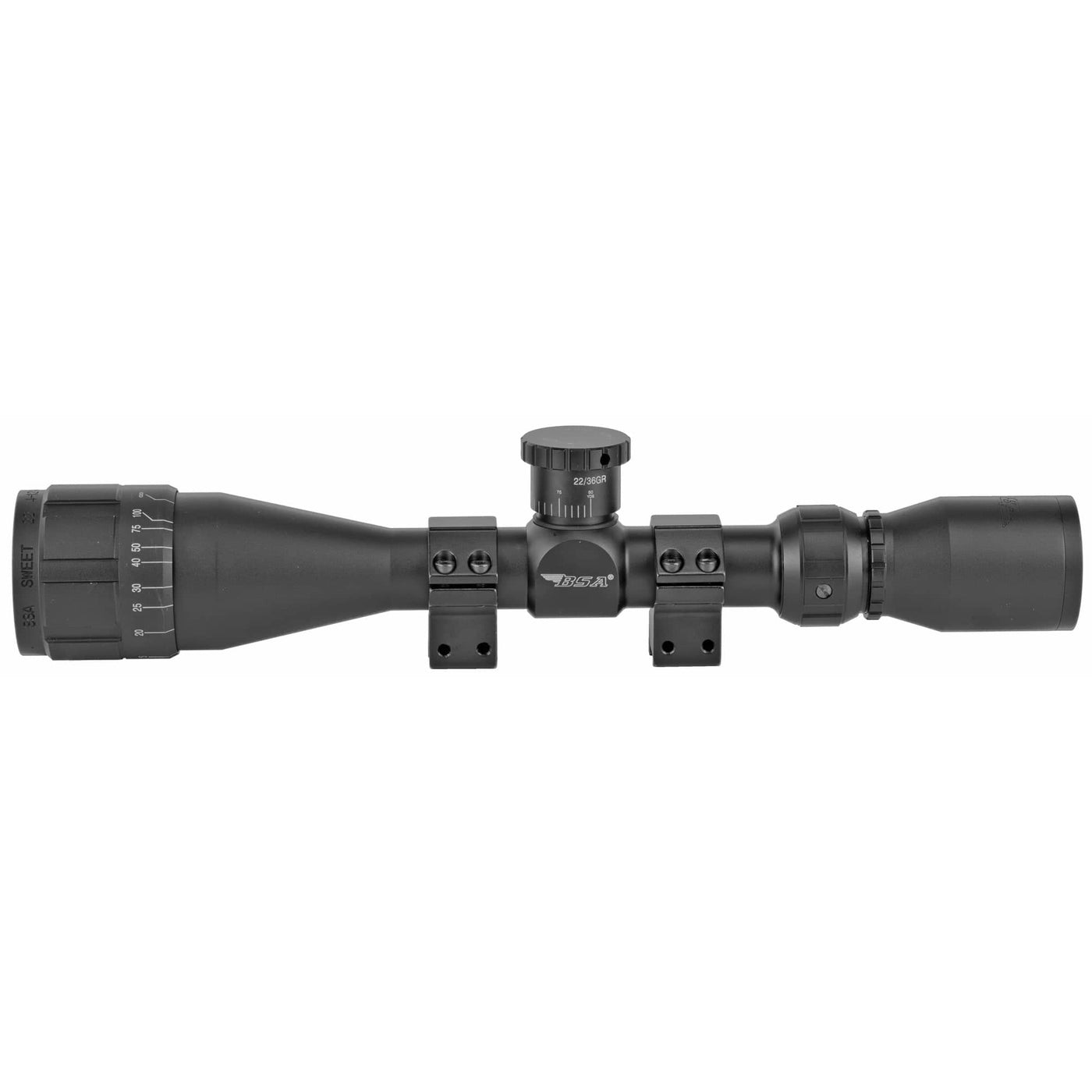 BSA BSA Optics Sweet .22 4X-12X. 40mm AO Rifle Scope 4-12x40 Optics And Sights