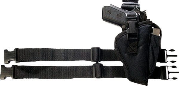 Bulldog Bulldog Tactical Leg Holstr Rh - Black W/mag Pouch Compact Auto Holsters And Related Items