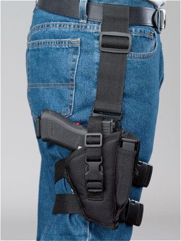 Bulldog Bulldog Tactical Leg Holstr Rh - Black W/mag Pouch Compact Auto Holsters And Related Items
