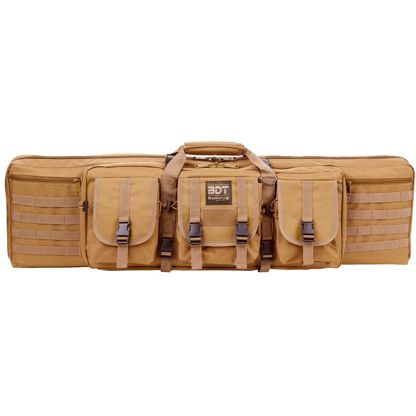 Bulldog Cases Bulldog 42" Double Tactical Cs - 3 Large Access Pockets Tan Tan Soft Gun Cases