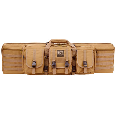Bulldog Cases Bulldog 42" Double Tactical Cs - 3 Large Access Pockets Tan Tan Soft Gun Cases