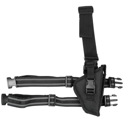 Bulldog Cases Bulldog Tactical Leg Holstr Rh - Black W/mag Pouch 2-4"bbl Auto Holsters