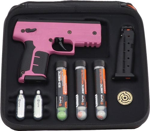 Byrna Technologies Byrna Sd Kinetic Kit Pink W/ - 2 Mags & Projectiles Pink Pepper Spray
