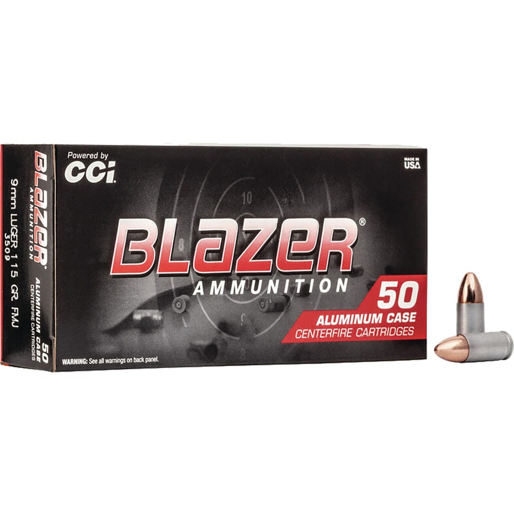 CCI Cci Blazer Aluminum Cased Pistol Ammo 9mm Luger 115 Gr. Full Metal Jacket 50 Rd. Ammo