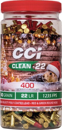 CCI Cci Clean 22 Lr Polymer Coated - 400rd Bottle 8bx/cs Lead Rn Ammo
