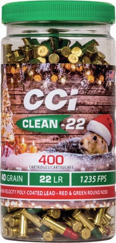 CCI Cci Clean 22 Lr Polymer Coated - 400rd Bottle 8bx/cs Lead Rn Ammo