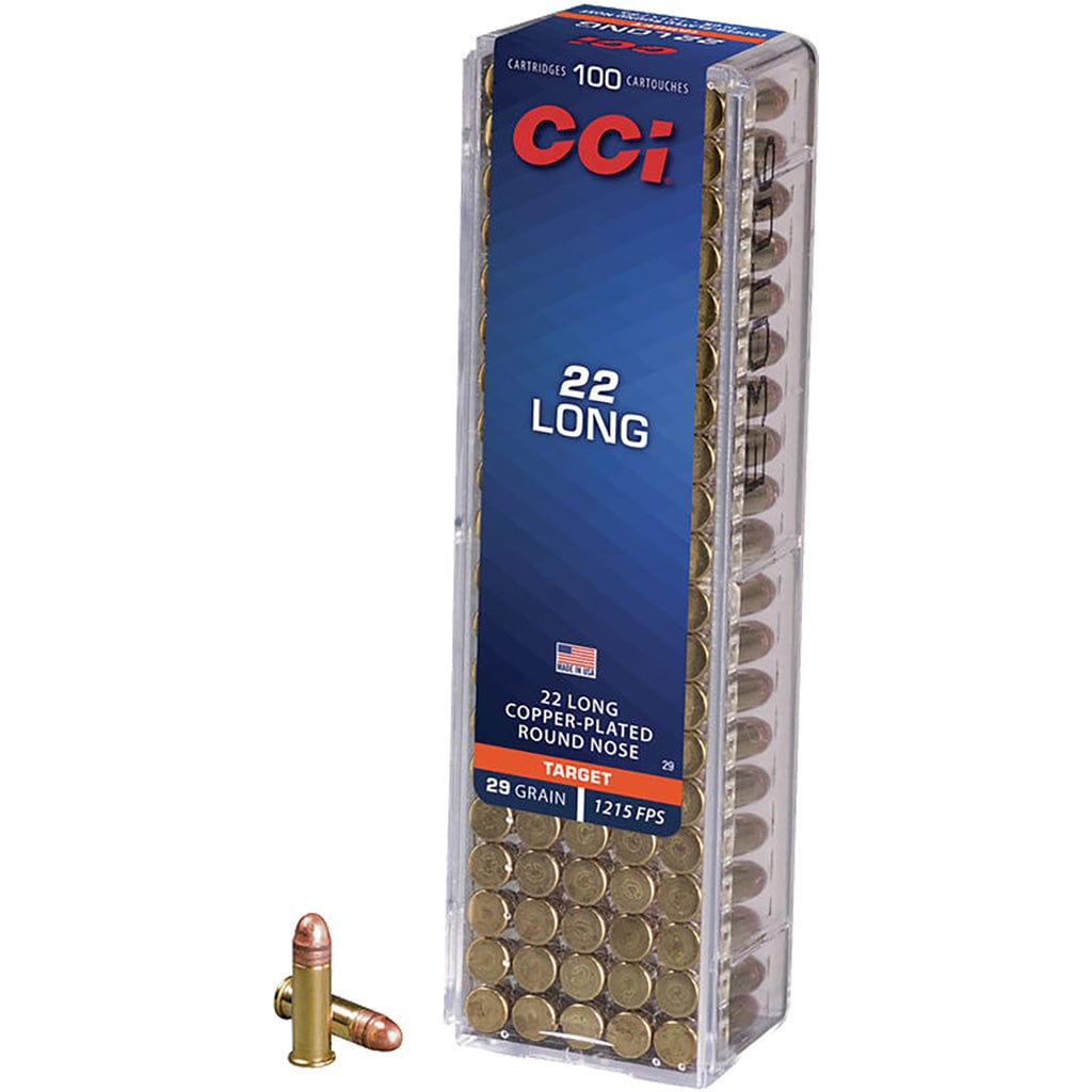 CCI Cci Target & Plinking Rimfire Ammo 22 Long 29 Gr. Copper-plated Round Nose 100 Rd. Ammo