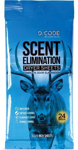 Code Blue Code Blue D-code Odor Eliminator Dryer Sheets Scents/scent Elimination