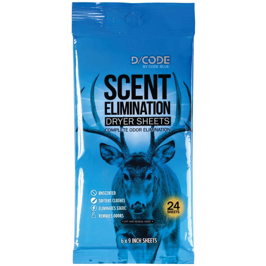 Code Blue Code Blue D-code Odor Eliminator Dryer Sheets Scents/scent Elimination
