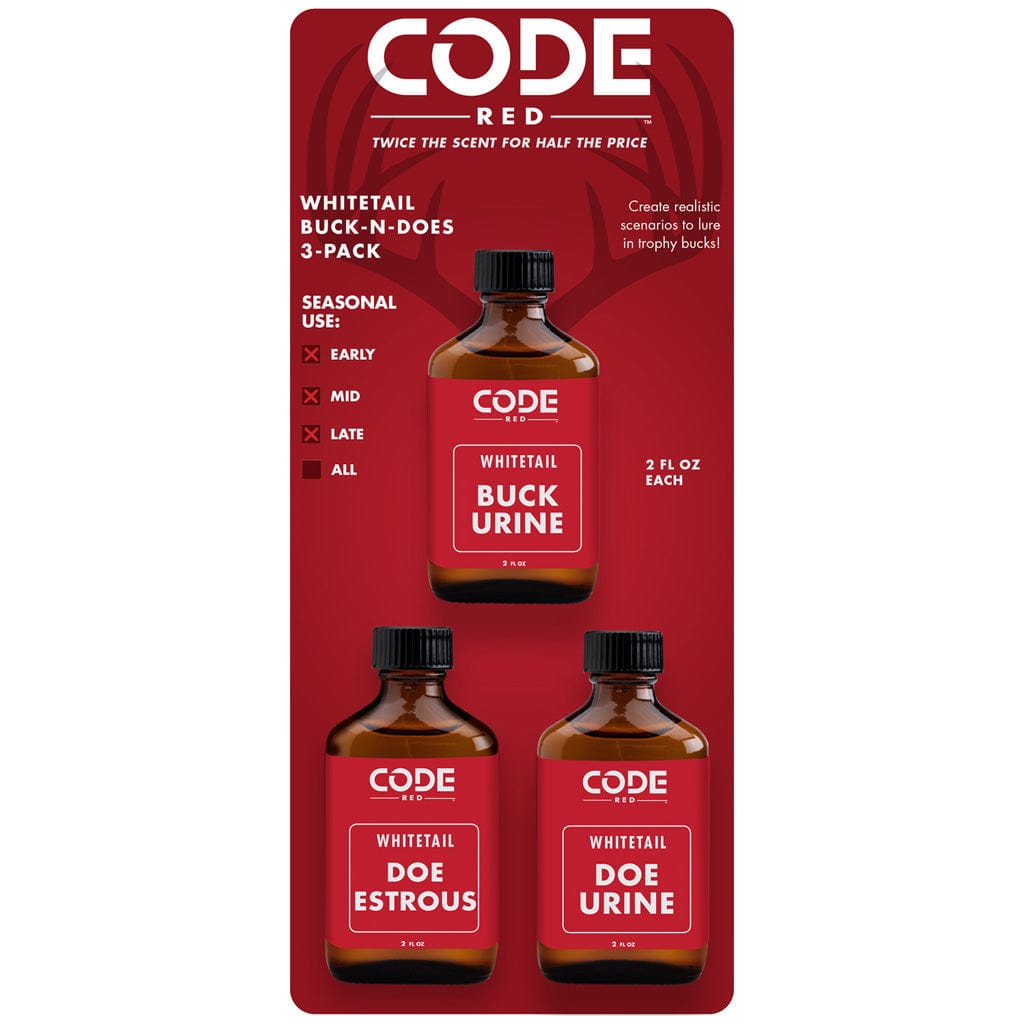 Code Blue Code Red Triple Buck-n-does Scent Combo 3 Pk. Scents/scent Elimination