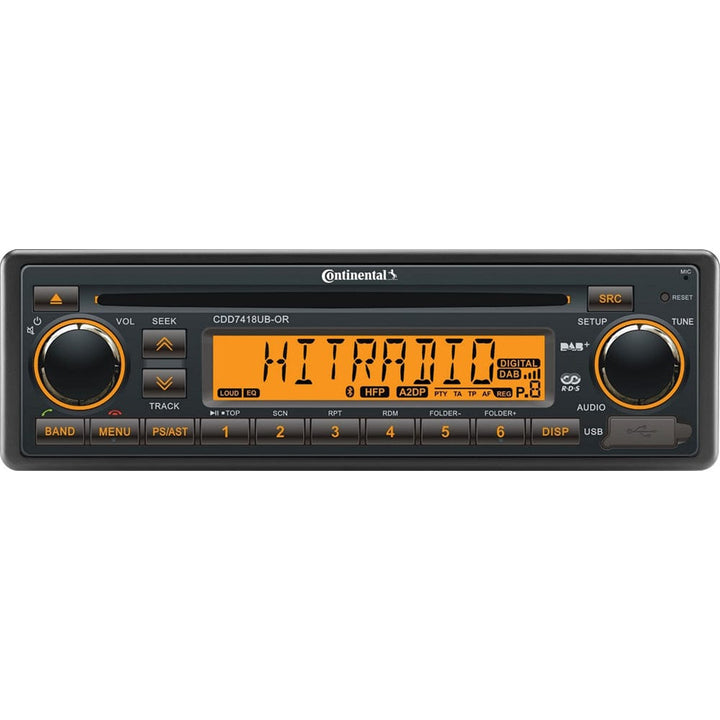 Continental Continental Stereo w/CD/AM/FM/BT/USB/DAB+/DMB- Harness Included - 12V Entertainment