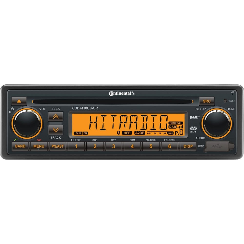 Continental Continental Stereo w/CD/AM/FM/BT/USB/DAB+/DMB- Harness Included - 12V Entertainment