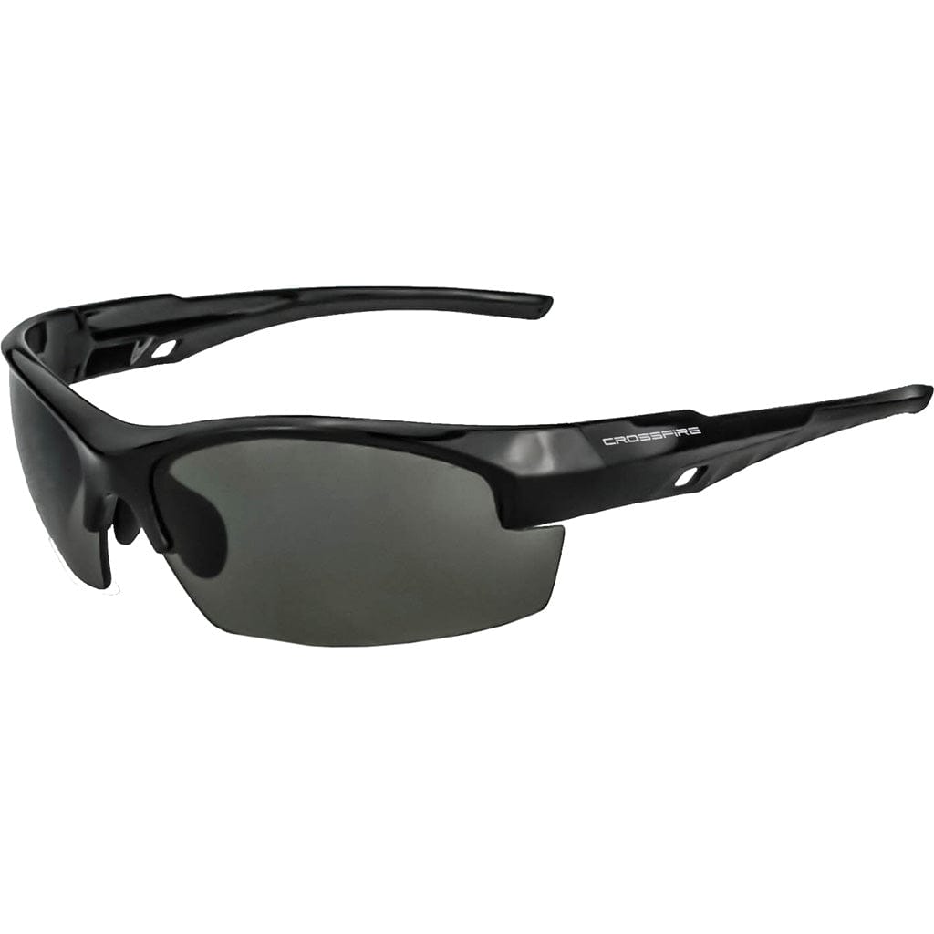 Crossfire Crossfire Fire Streak Premium Shooting Glasses Black/smoke Shooting Gear and Acc